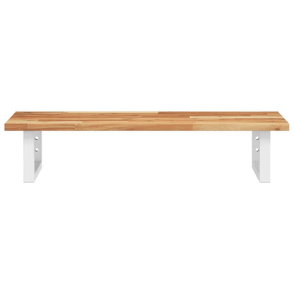 vidaXL Basin Shelf Wall Mounted Steel and Solid Wood Acacia 4