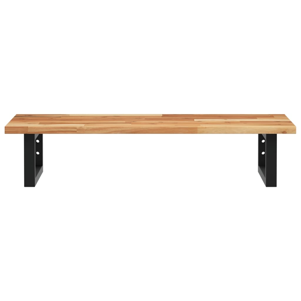 vidaXL Basin Shelf Wall Mounted Steel and Solid Wood Acacia 4