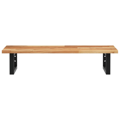 vidaXL Basin Shelf Wall Mounted Steel and Solid Wood Acacia 4