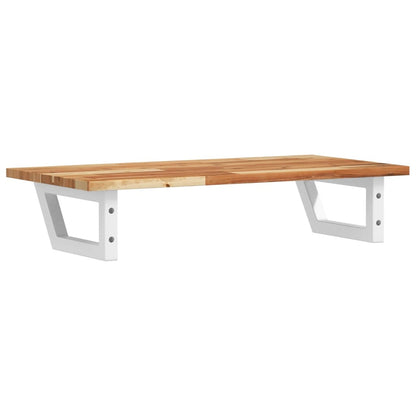 vidaXL Basin Shelf Wall Mounted Steel and Solid Wood Acacia 6