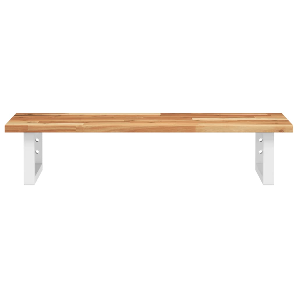 vidaXL Basin Shelf Wall Mounted Steel and Solid Wood Acacia 4
