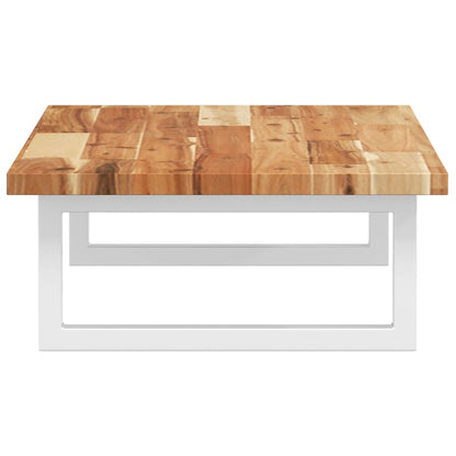 vidaXL Basin Shelf Wall Mounted Steel and Solid Wood Acacia 5