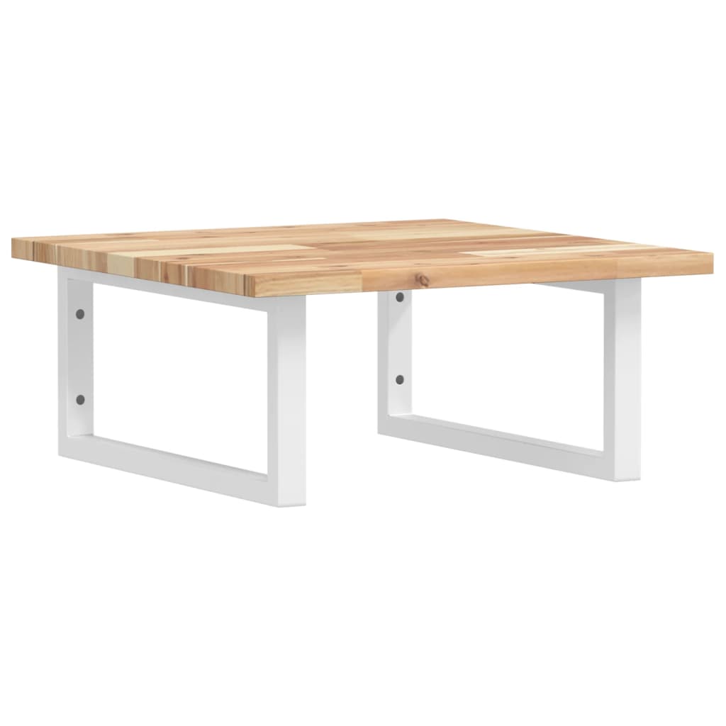 vidaXL Basin Shelf Wall Mounted Steel and Solid Wood Acacia 2