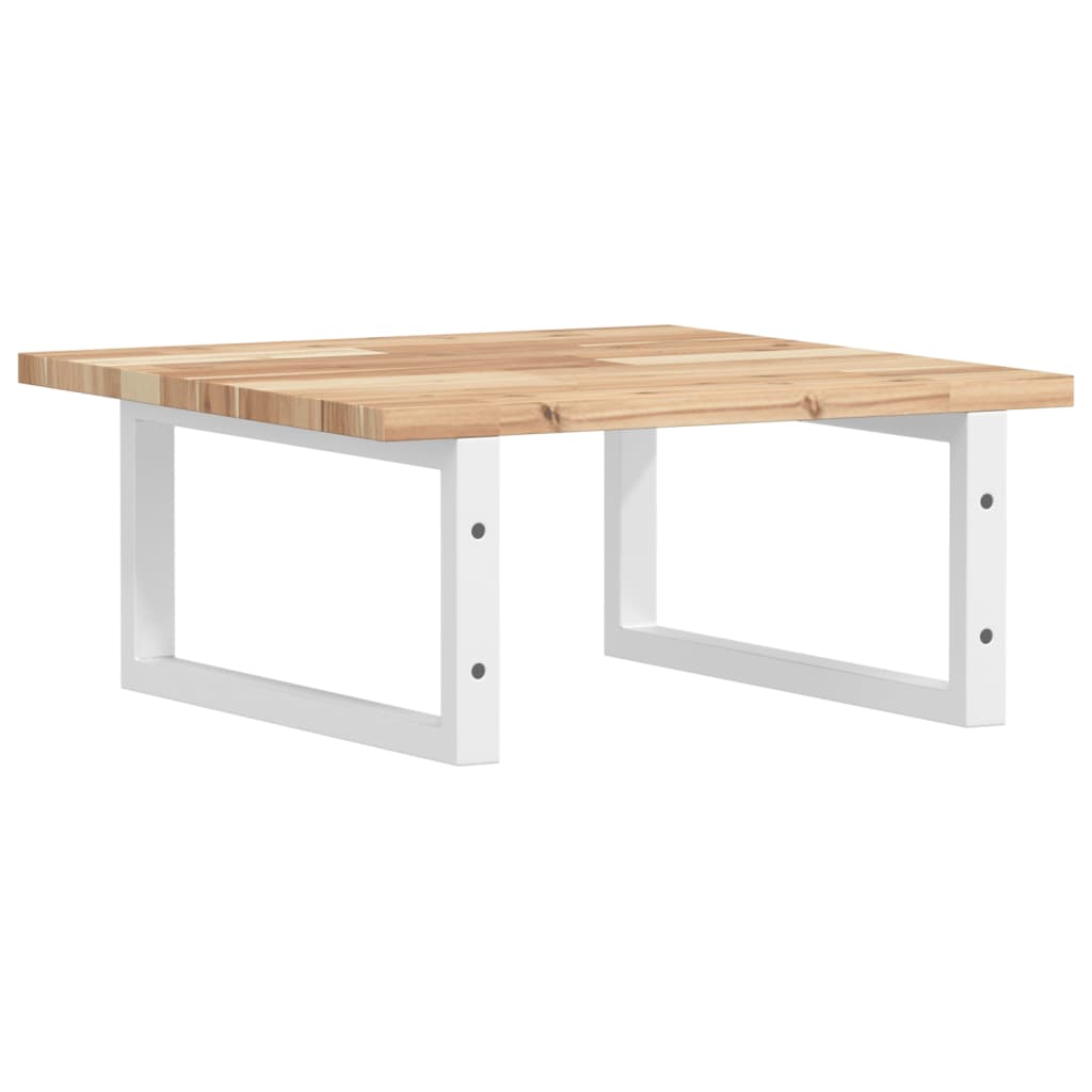 vidaXL Basin Shelf Wall Mounted Steel and Solid Wood Acacia 6
