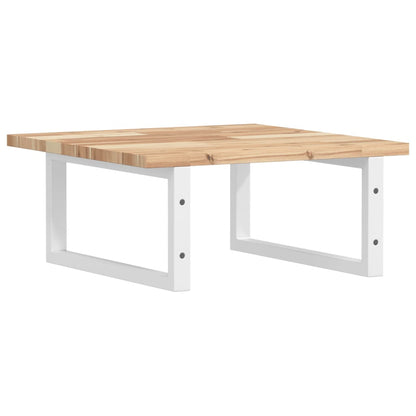 vidaXL Basin Shelf Wall Mounted Steel and Solid Wood Acacia 6