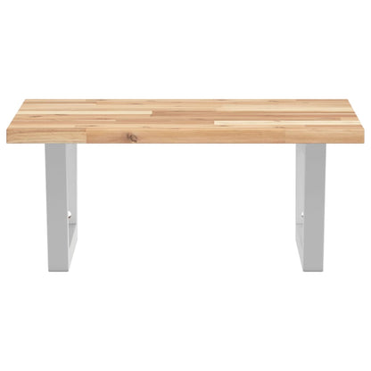 vidaXL Basin Shelf Wall Mounted Steel and Solid Wood Acacia 4