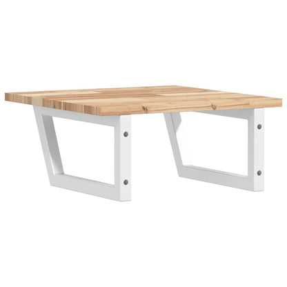 vidaXL Basin Shelf Wall Mounted Steel and Solid Wood Acacia 6