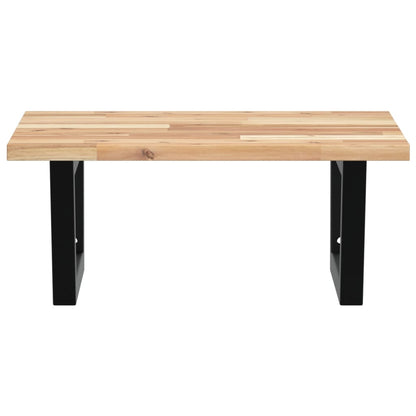 vidaXL Basin Shelf Wall Mounted Steel and Solid Wood Acacia 4