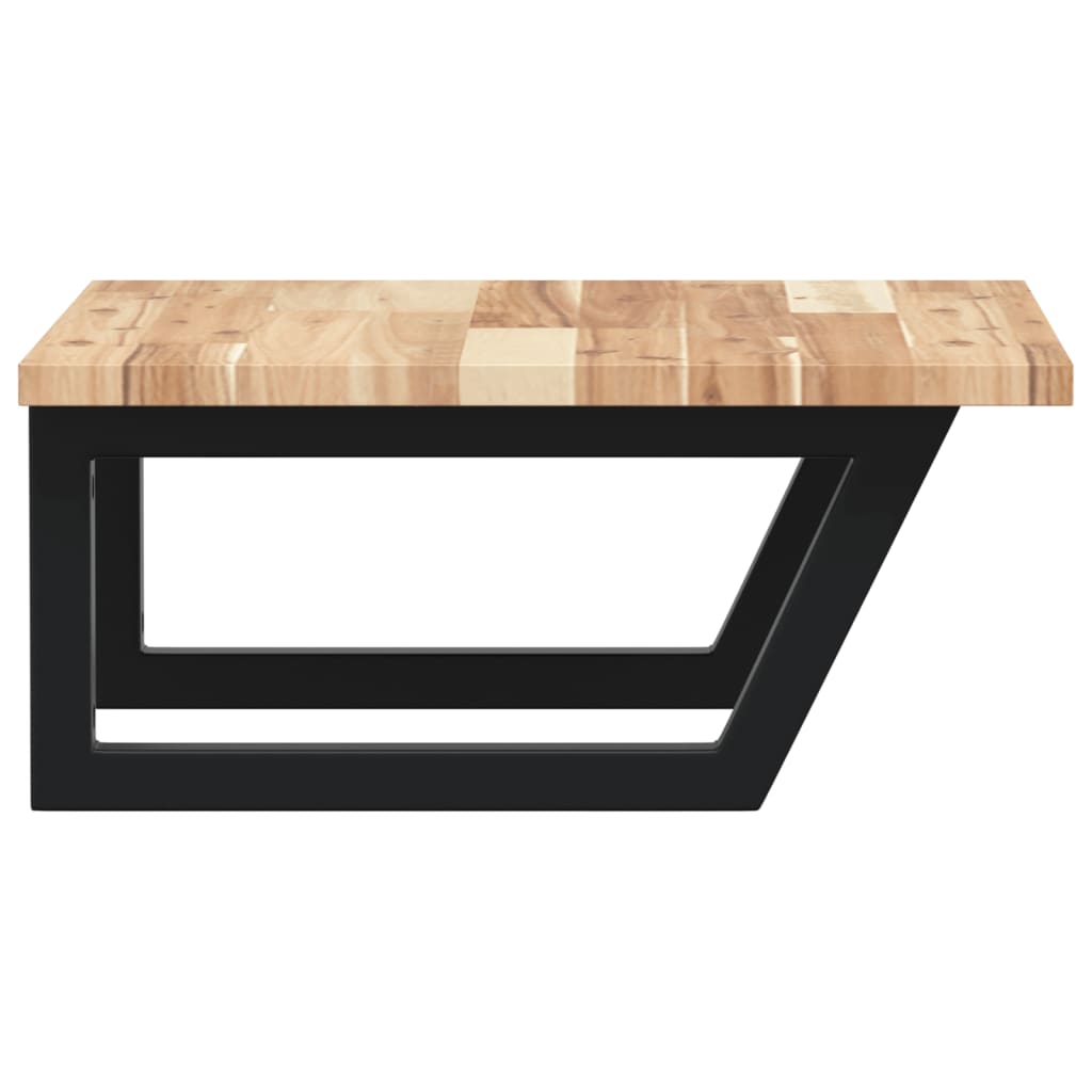 vidaXL Basin Shelf Wall Mounted Steel and Solid Wood Acacia 5