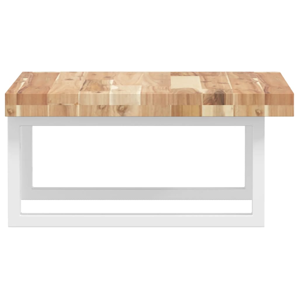 vidaXL Basin Shelf Wall Mounted Steel and Solid Wood Acacia 5