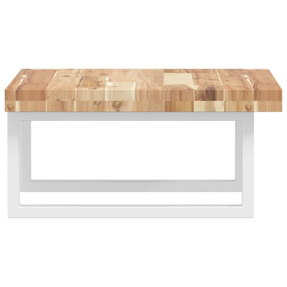 vidaXL Basin Shelf Wall Mounted Steel and Solid Wood Acacia 5
