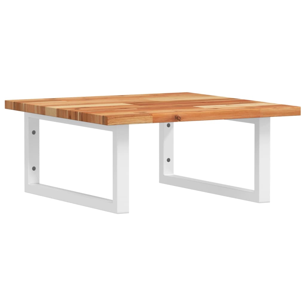 vidaXL Basin Shelf Wall Mounted Steel and Solid Wood Acacia 2