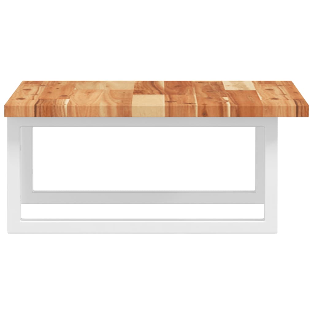 vidaXL Basin Shelf Wall Mounted Steel and Solid Wood Acacia 5