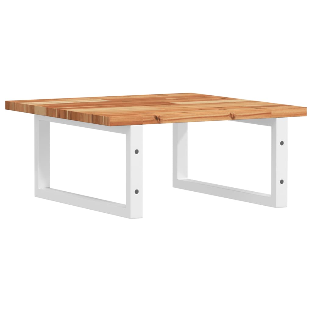 vidaXL Basin Shelf Wall Mounted Steel and Solid Wood Acacia 6
