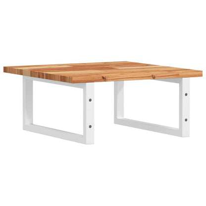 vidaXL Basin Shelf Wall Mounted Steel and Solid Wood Acacia 6