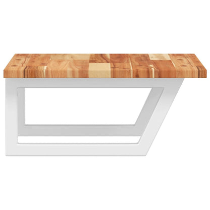 vidaXL Basin Shelf Wall Mounted Steel and Solid Wood Acacia 5