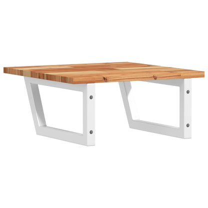 vidaXL Basin Shelf Wall Mounted Steel and Solid Wood Acacia 6