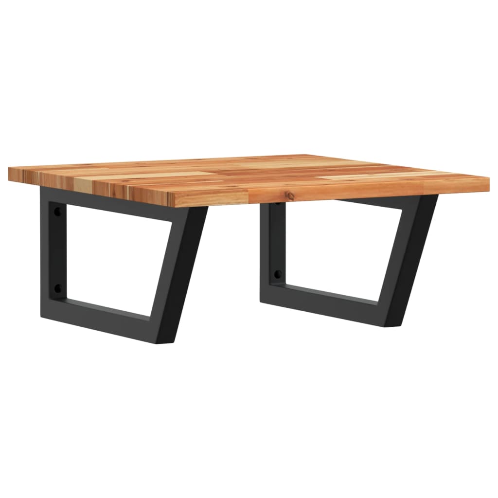 vidaXL Basin Shelf Wall Mounted Steel and Solid Wood Acacia 2