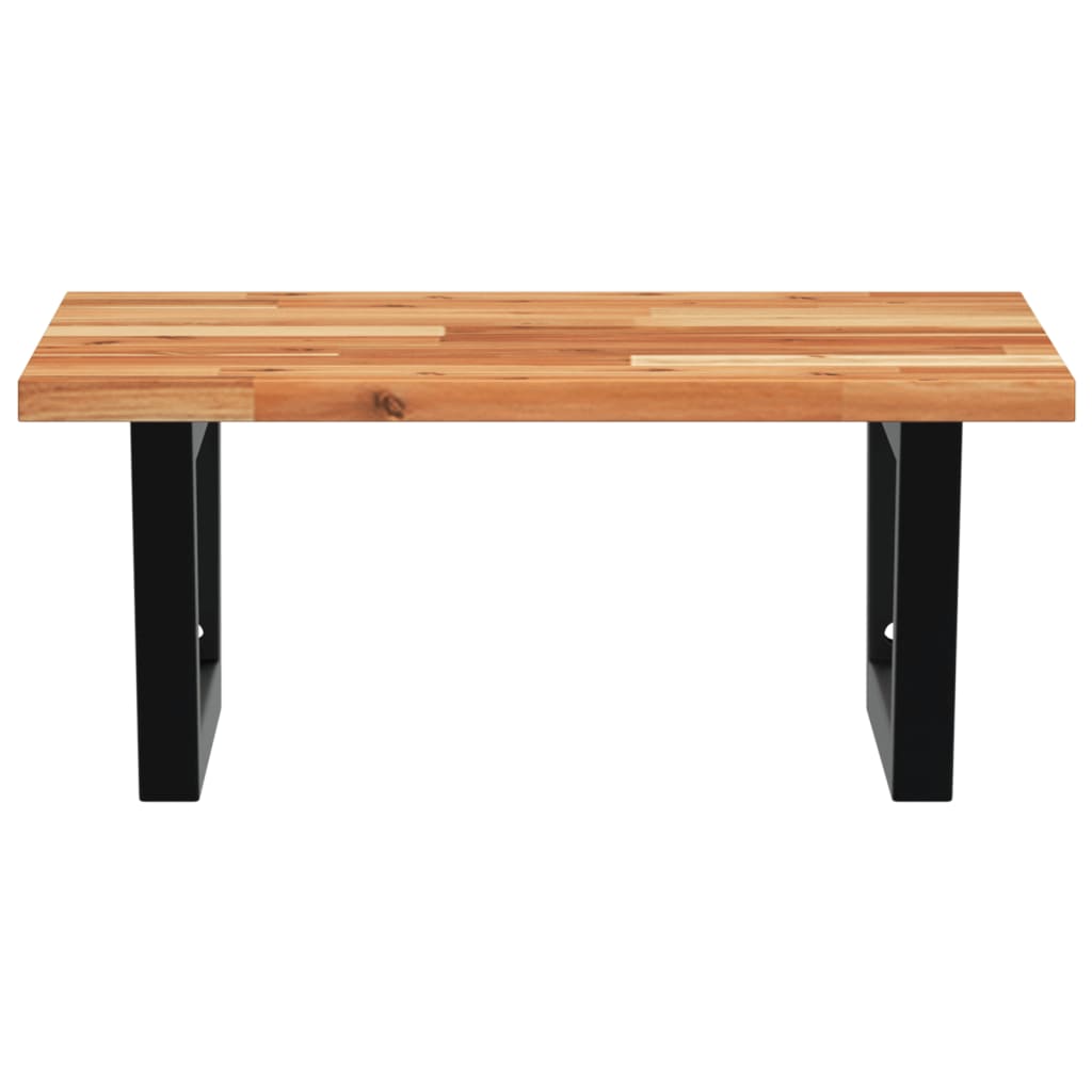 vidaXL Basin Shelf Wall Mounted Steel and Solid Wood Acacia 4