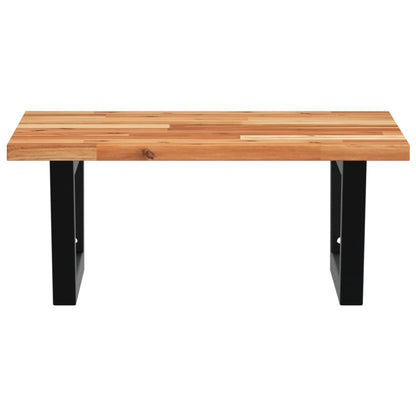 vidaXL Basin Shelf Wall Mounted Steel and Solid Wood Acacia 4