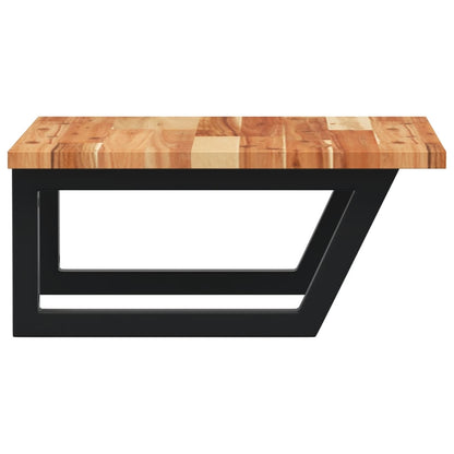 vidaXL Basin Shelf Wall Mounted Steel and Solid Wood Acacia 5