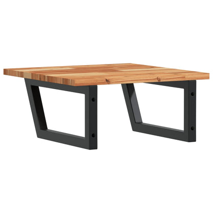 vidaXL Basin Shelf Wall Mounted Steel and Solid Wood Acacia 6