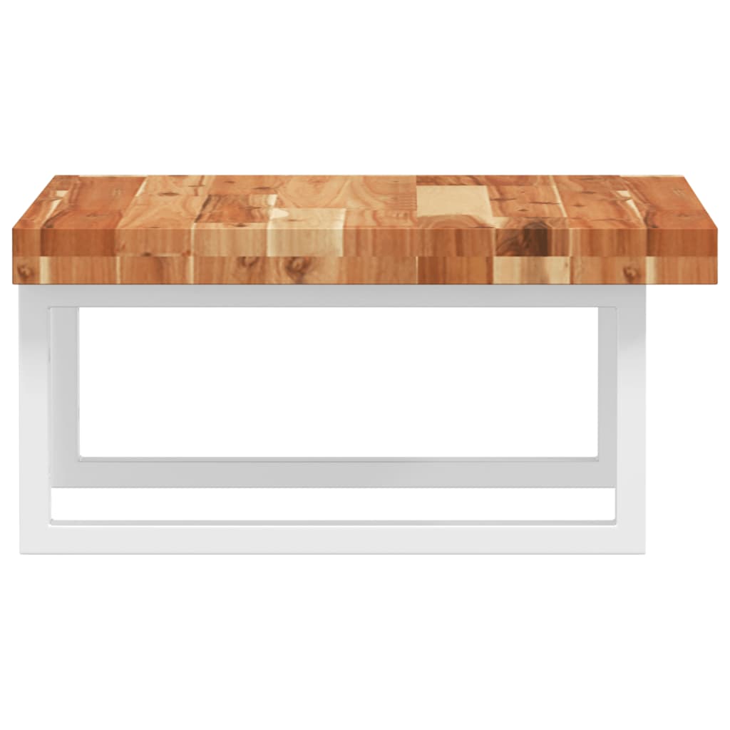vidaXL Basin Shelf Wall Mounted Steel and Solid Wood Acacia 5