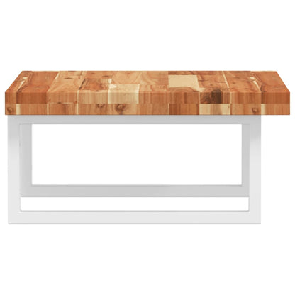 vidaXL Basin Shelf Wall Mounted Steel and Solid Wood Acacia 5