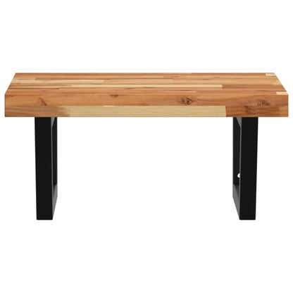 vidaXL Basin Shelf Wall Mounted Steel and Solid Wood Acacia 4