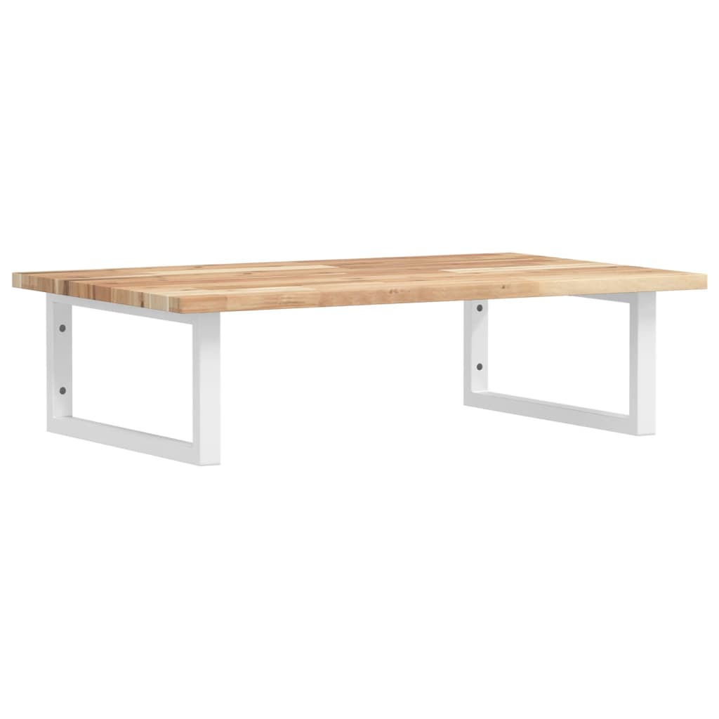 vidaXL Basin Shelf Wall Mounted Steel and Solid Wood Acacia 2