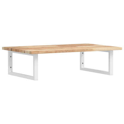 vidaXL Basin Shelf Wall Mounted Steel and Solid Wood Acacia 2