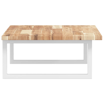 vidaXL Basin Shelf Wall Mounted Steel and Solid Wood Acacia 5