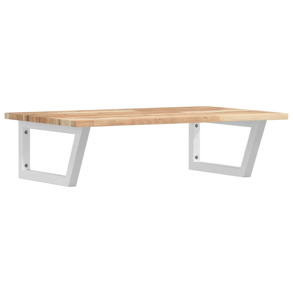 vidaXL Basin Shelf Wall Mounted Steel and Solid Wood Acacia 2