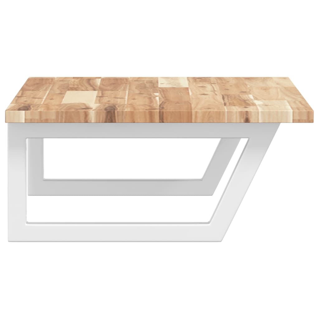 vidaXL Basin Shelf Wall Mounted Steel and Solid Wood Acacia 5