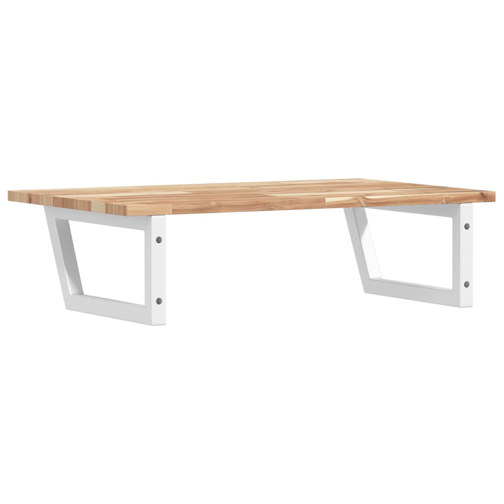 vidaXL Basin Shelf Wall Mounted Steel and Solid Wood Acacia 6