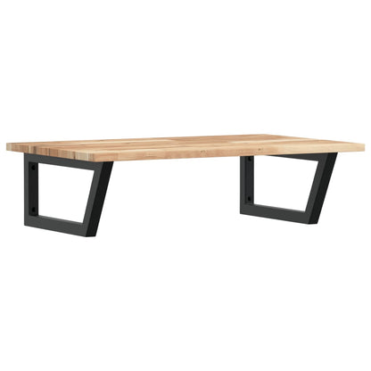 vidaXL Basin Shelf Wall Mounted Steel and Solid Wood Acacia 2