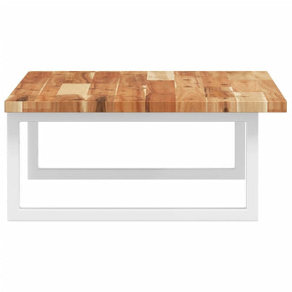 vidaXL Basin Shelf Wall Mounted Steel and Solid Wood Acacia 5