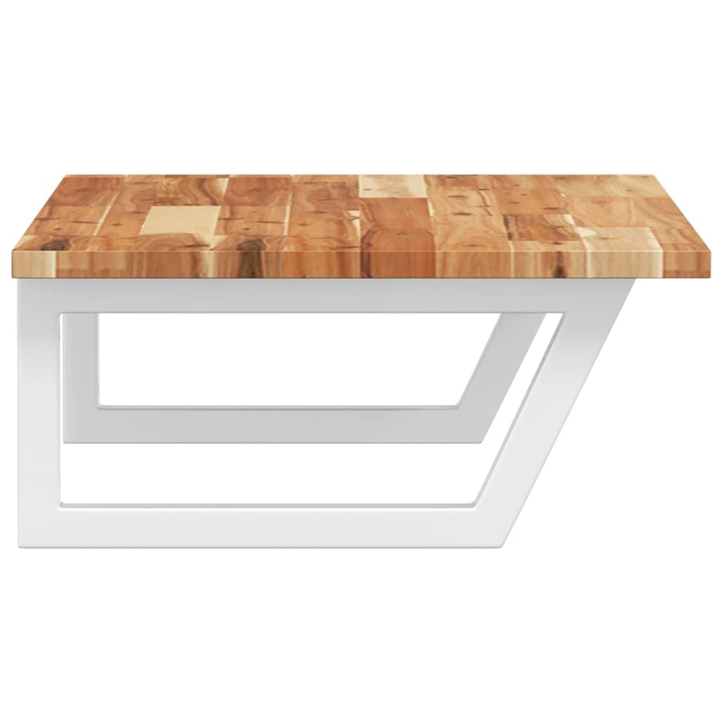 vidaXL Basin Shelf Wall Mounted Steel and Solid Wood Acacia 5