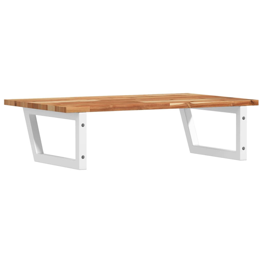vidaXL Basin Shelf Wall Mounted Steel and Solid Wood Acacia 6