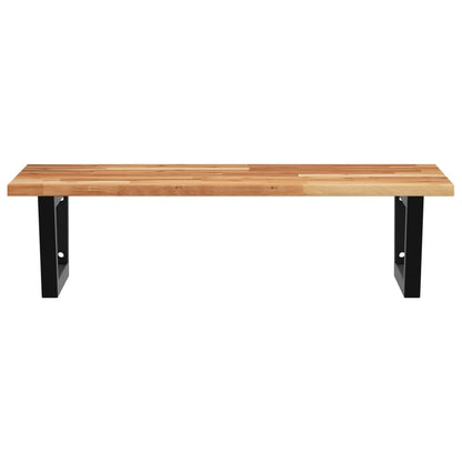 vidaXL Basin Shelf Wall Mounted Steel and Solid Wood Acacia 4