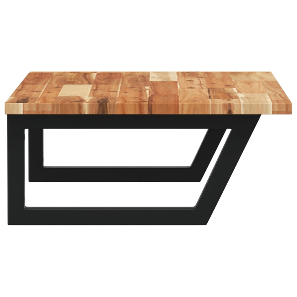 vidaXL Basin Shelf Wall Mounted Steel and Solid Wood Acacia 5