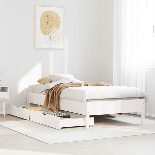 Bed Frame without Mattress Solid Wood Pine Length