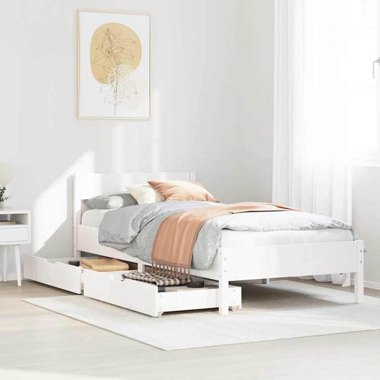 Bed Frame without Mattress Solid Wood Pine Length