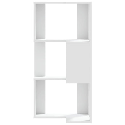 vidaXL Corner Bookcase 3-Tier White 50x50x102 cm Engineered Wood 4