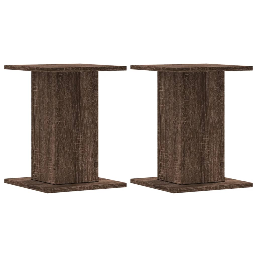 vidaXL Speaker Stands 2 pcs Brown Oak 30x30x40 cm Engineered Wood 2
