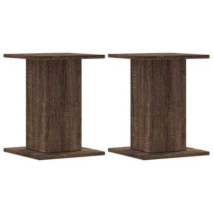 vidaXL Speaker Stands 2 pcs Brown Oak 30x30x40 cm Engineered Wood 2