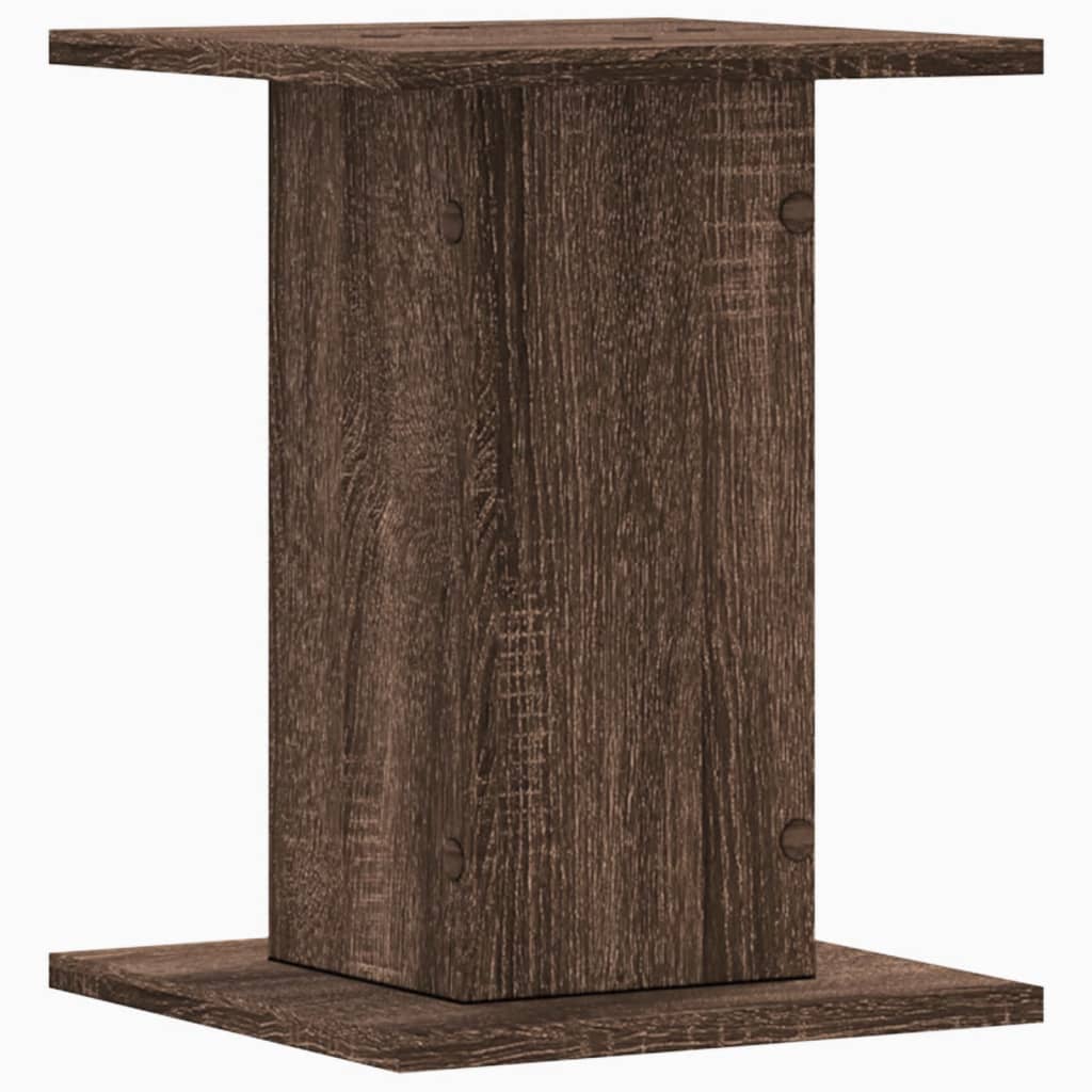 vidaXL Speaker Stands 2 pcs Brown Oak 30x30x40 cm Engineered Wood 4