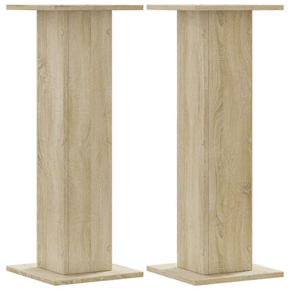 vidaXL Speaker Stands 2 pcs Sonoma Oak 30x30x80 cm Engineered Wood 2
