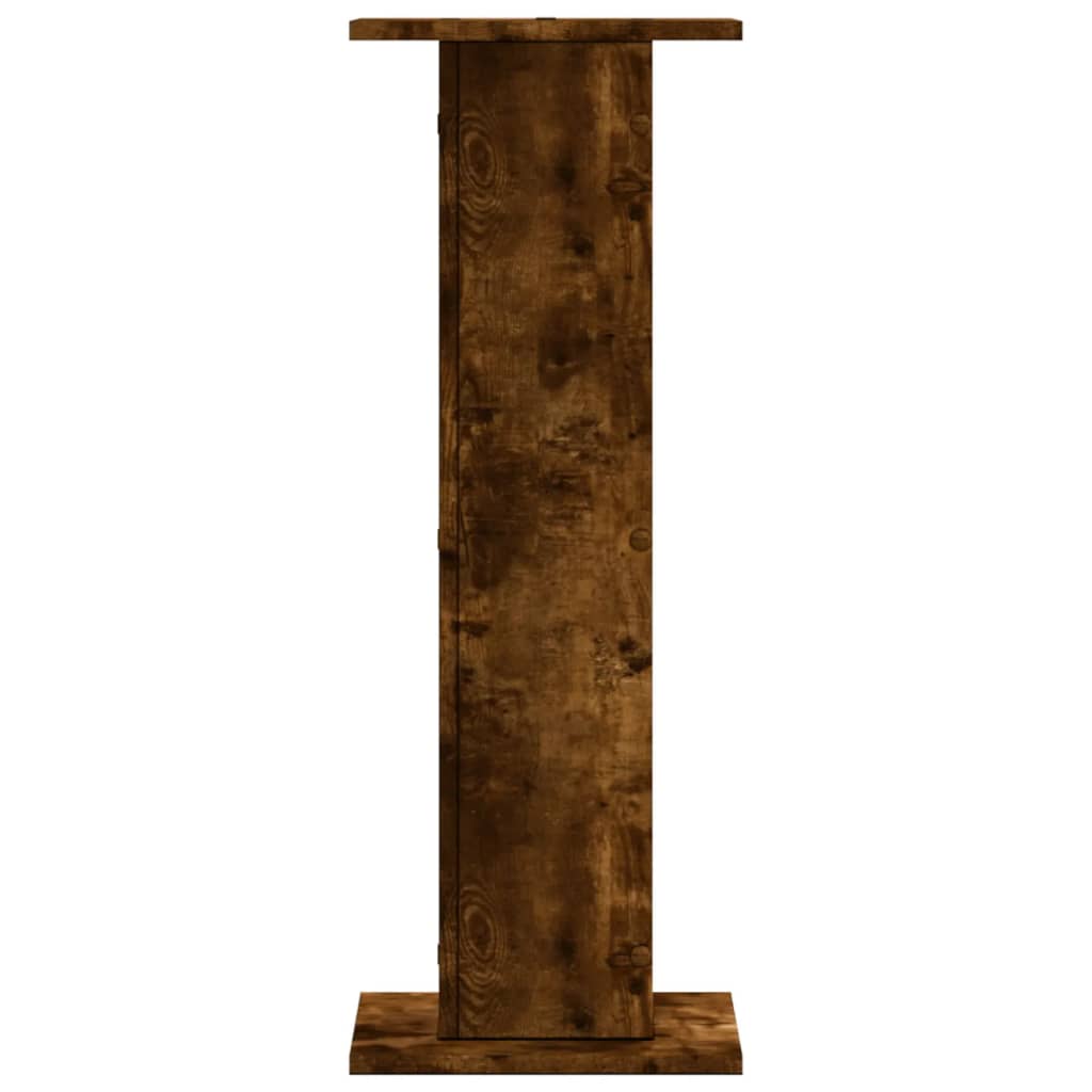 vidaXL Speaker Stands 2 pcs Smoked Oak 30x30x80 cm Engineered Wood 5