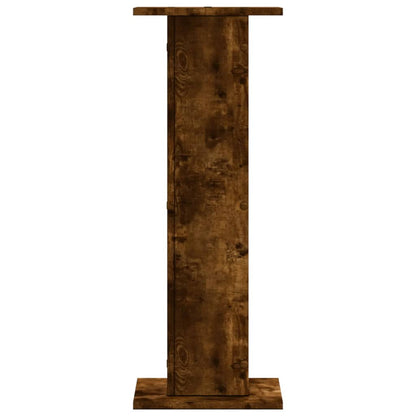 vidaXL Speaker Stands 2 pcs Smoked Oak 30x30x80 cm Engineered Wood 5
